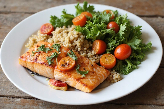 Plato colorido y nutritivo que representa la alimentación personalizada.